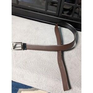 Perry Ellis Genuine Leather On Bonded, Bel, Black/Brown, Reversible, 32/80